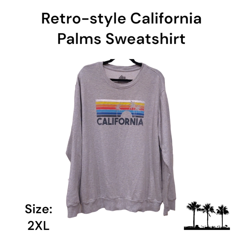 Retro-style California Palms Sweatshirt